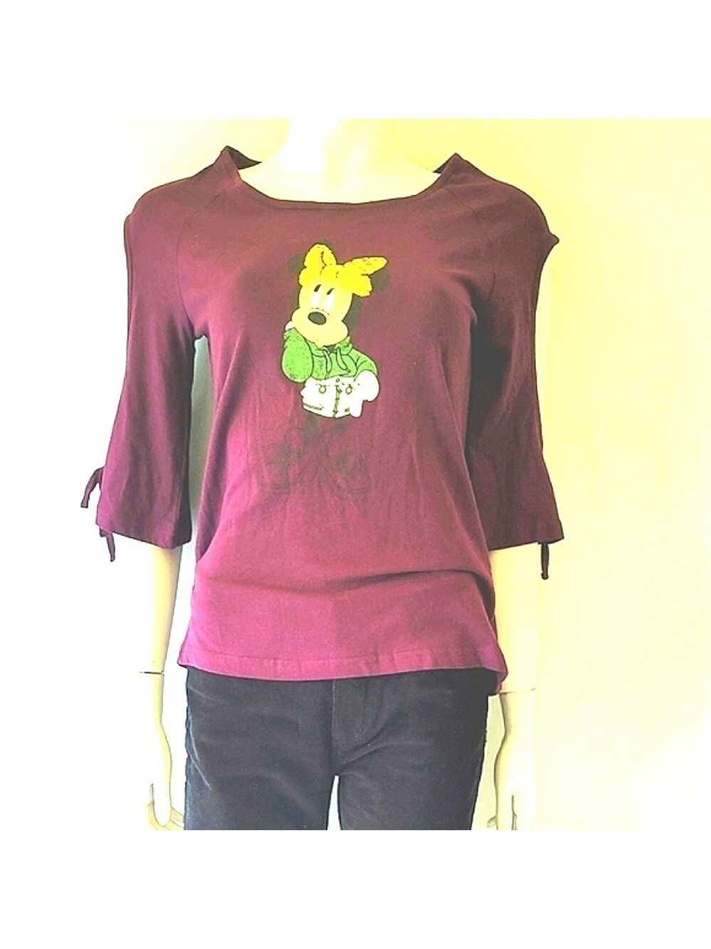 Disney Mickey Mouse Cold Shoulder Top Size M
